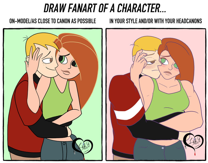 While an artist challenge on social media, this image depicts capacity in replicating on-model drawings, as well as the ability to represent characters in a personalized style. Both drawings shown are drawn by @Inkdheart17