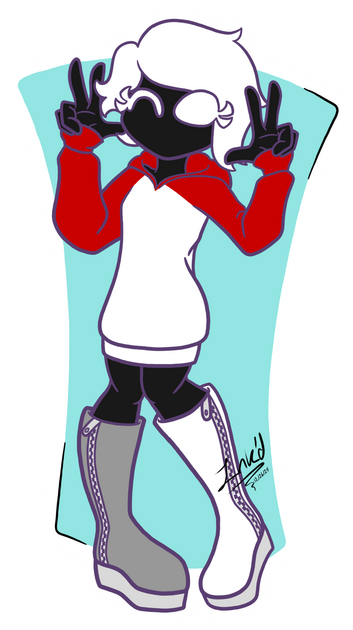 Inkie in her warmest outfit